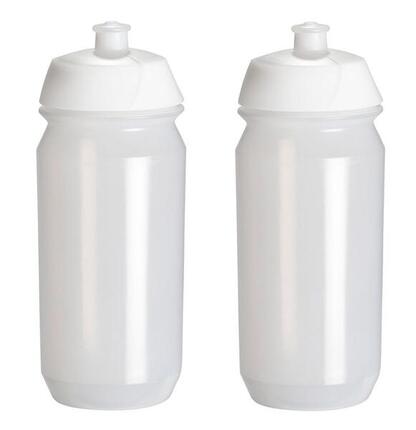Trinkflasche - 2x 500ml - Shiva - Weiß - Wasserflasche