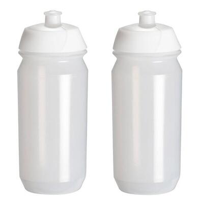 2 x bidons - 500 ml - transparant drankfles
