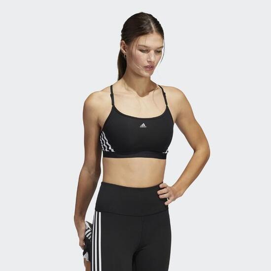 Reggiseno sportivo adidas Aeroreact Training Light-Support 3-Stripes