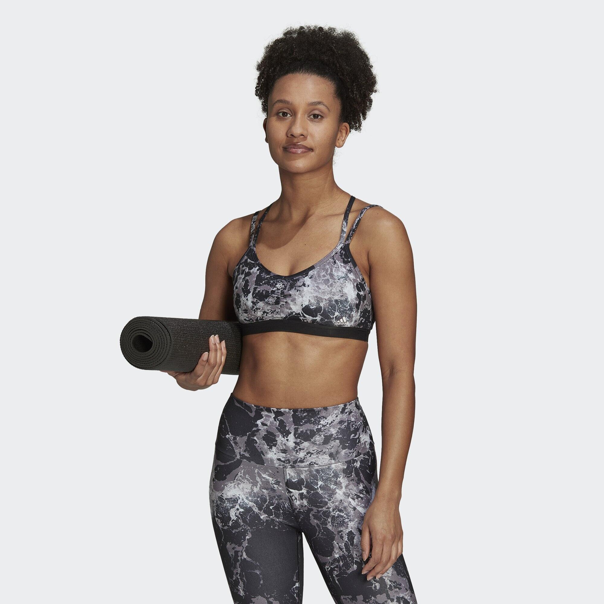 ADIDAS Yoga Essentials Studio Light-Support Allover Print Beha