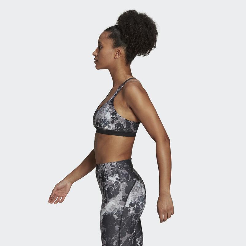 Brassière imprimé intégral Yoga Essentials Studio Maintien léger