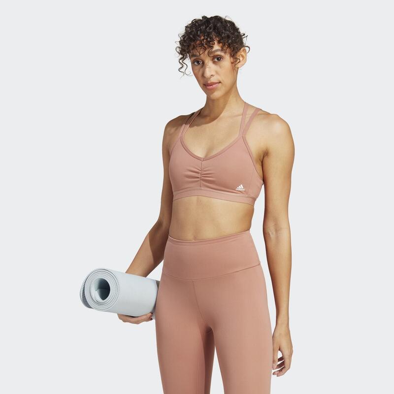 Brassière Yoga Essentials Maintien léger - Bordeaux adidas, adidas France