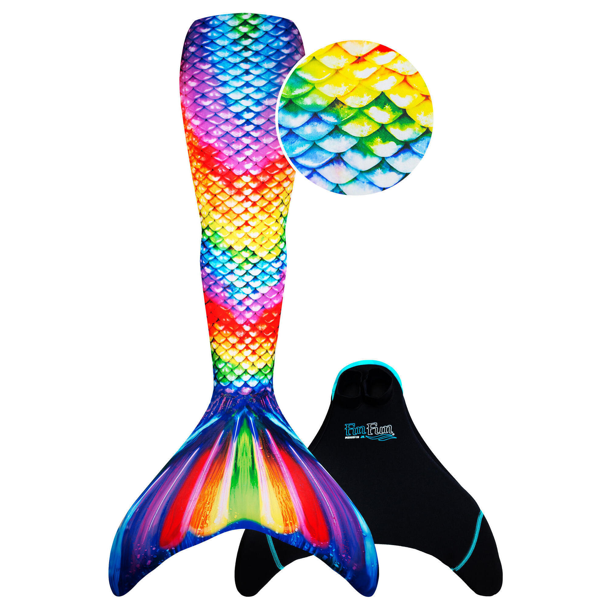FINFUN Meerjungfrauenflosse Mermaidens Original Rainbow Reef für Kinder