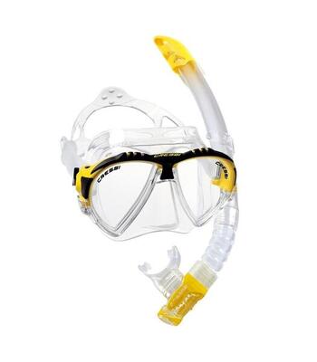 CRESSI Combo Set Matrix & Gamma Trasparente/Giallo. Taglia Unica. Unisex