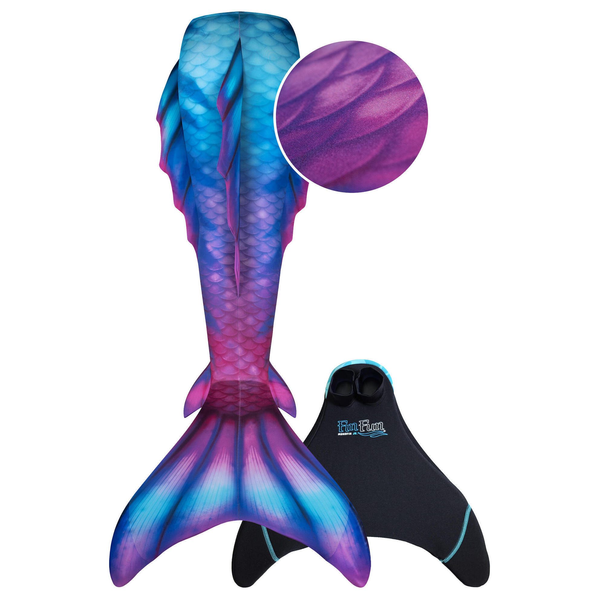 Finfun - Queue De Sirene « Atlantis » Malaysian Mist - Palmes - Violet - Decathlon