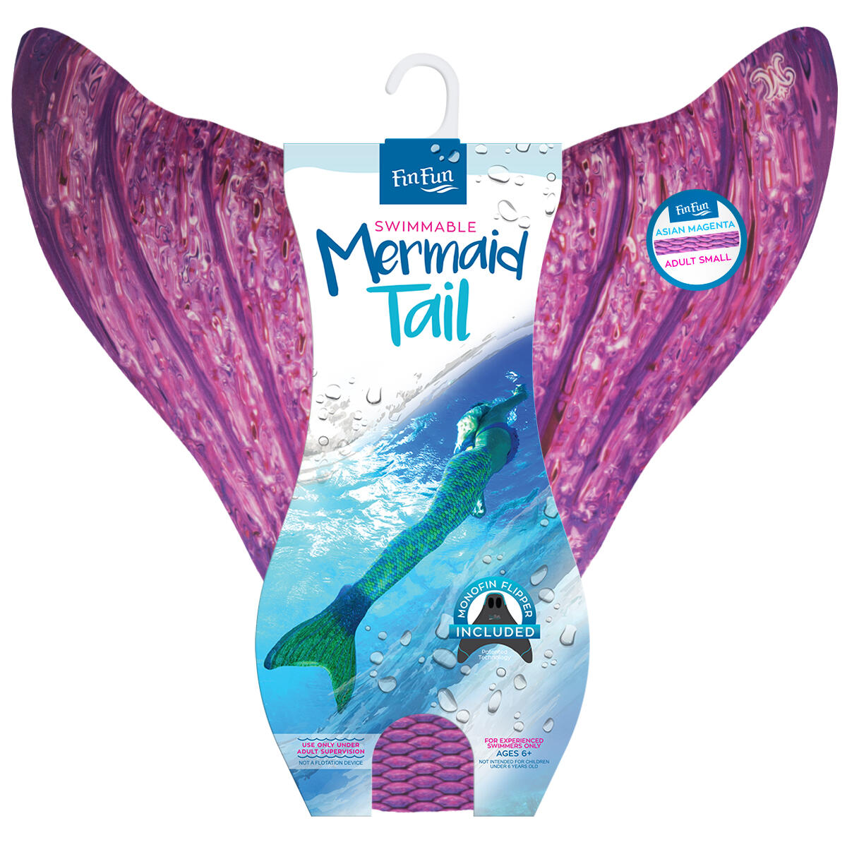 Fin Fun Meerjungfrauenflosse "Mermaidens Originals" ASIAN MAGENTA 7/8