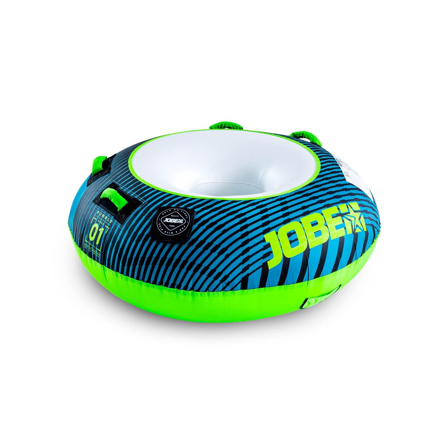 Jobe Rumble, flotador de arrastre  azul para 1 persona con inflador y cuerda 4/7
