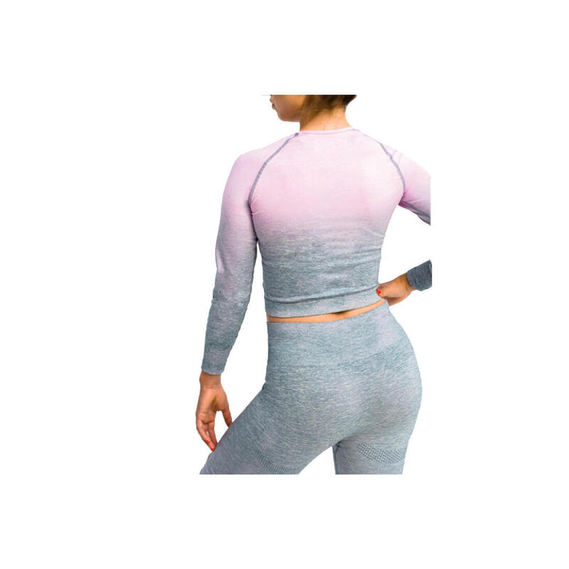 GymHero Ombre Rushguard Longsleeve, Femme, Gym, manches longues, rose