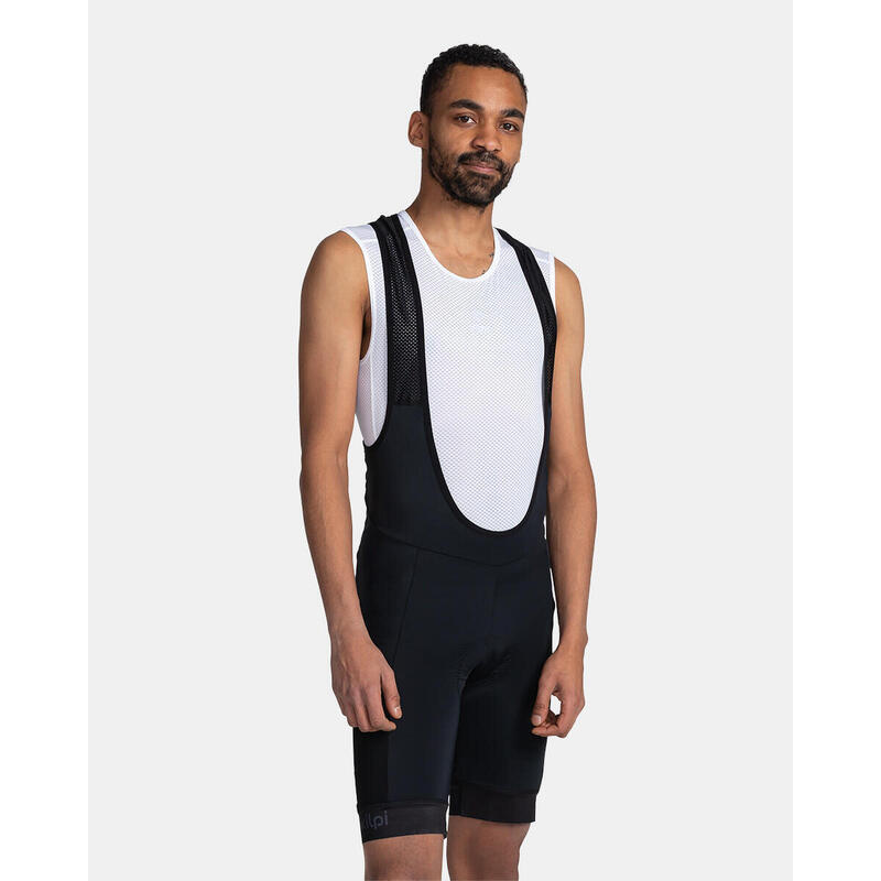 Culotte corto con tirantes ciclismo hombre GURRAFO-M KILPI Negro