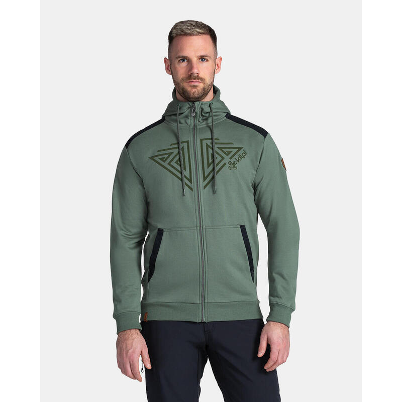 Sudadera con cremallera y capucha ADELAN-M hombre Kilpi Verde oscuro