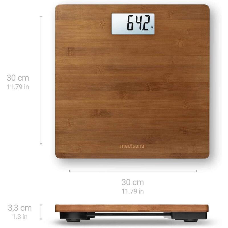 Báscula digital MEDISANA BS 450 - Hasta 180KG - App Color Madera