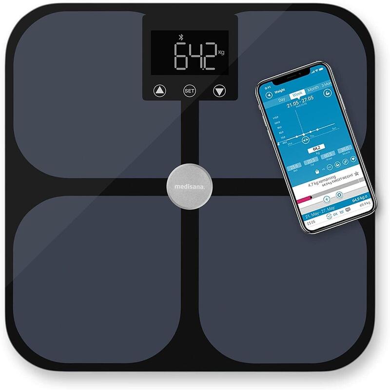 Báscula análisis corporal|W-LAN o Bluetooth-App de análisis corporal VitaDock+
