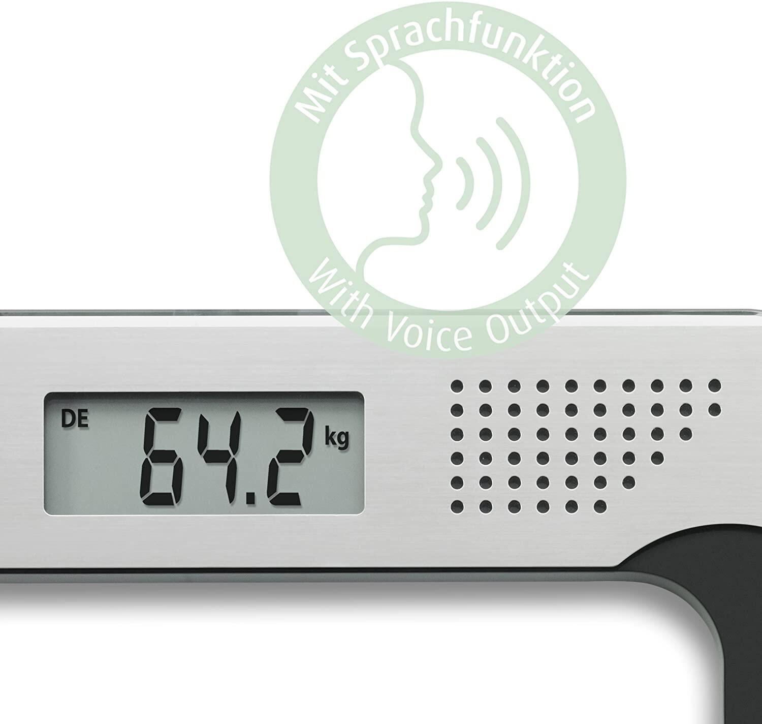 Báscula digital personal MEDISANA PS 425 | Superficie de cristal y salida de voz 2/6