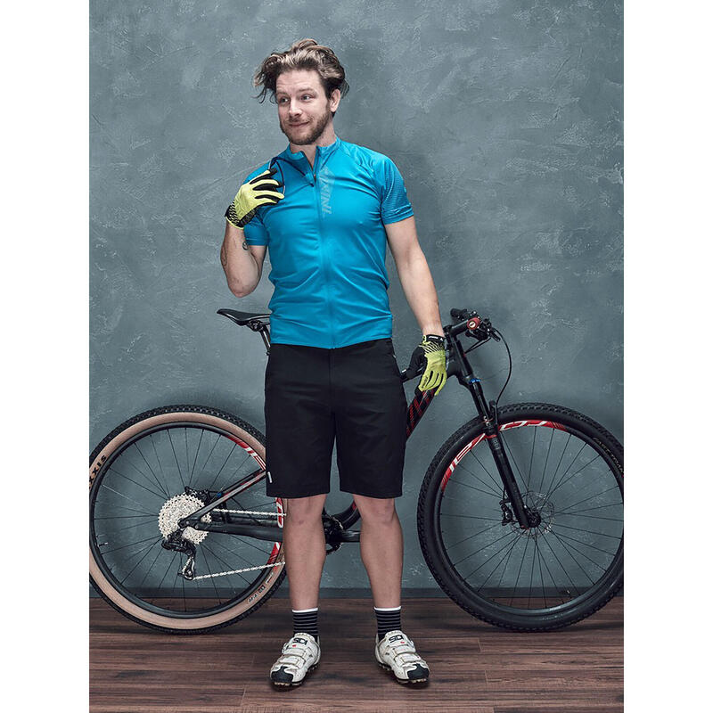 Hombres pantalones cortos de bicicleta mtb silvini elvo mp809 negro