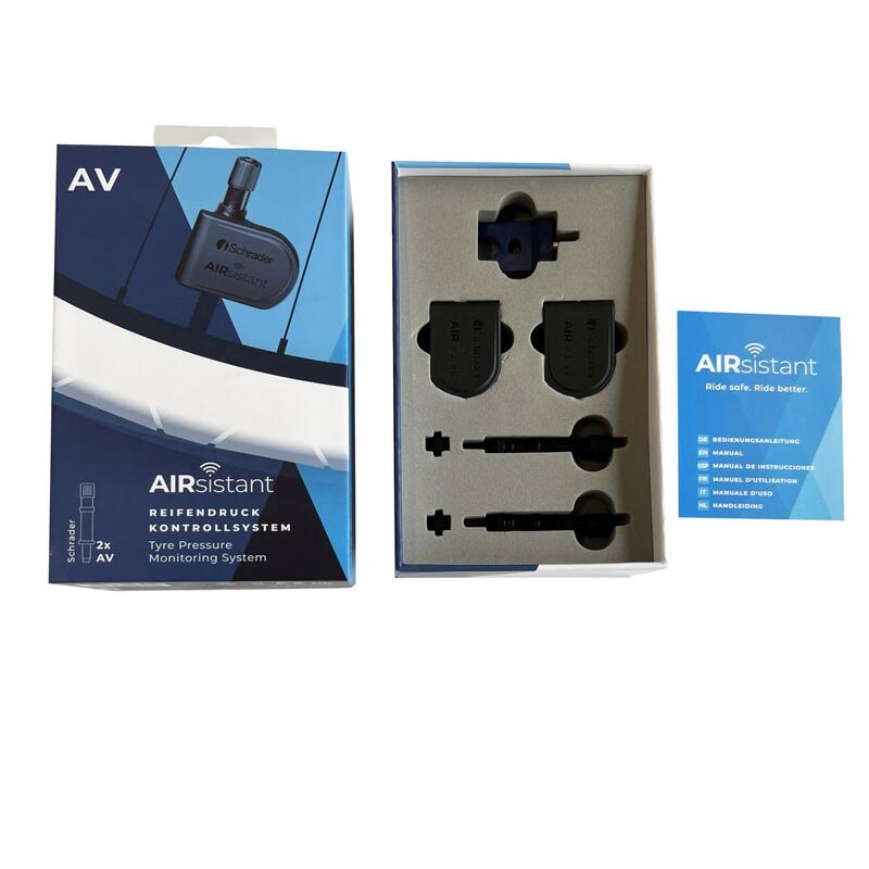 AIRsistant – 2 Capteurs – Valve Schrader (AV) | Manomètre numérique pour pneu