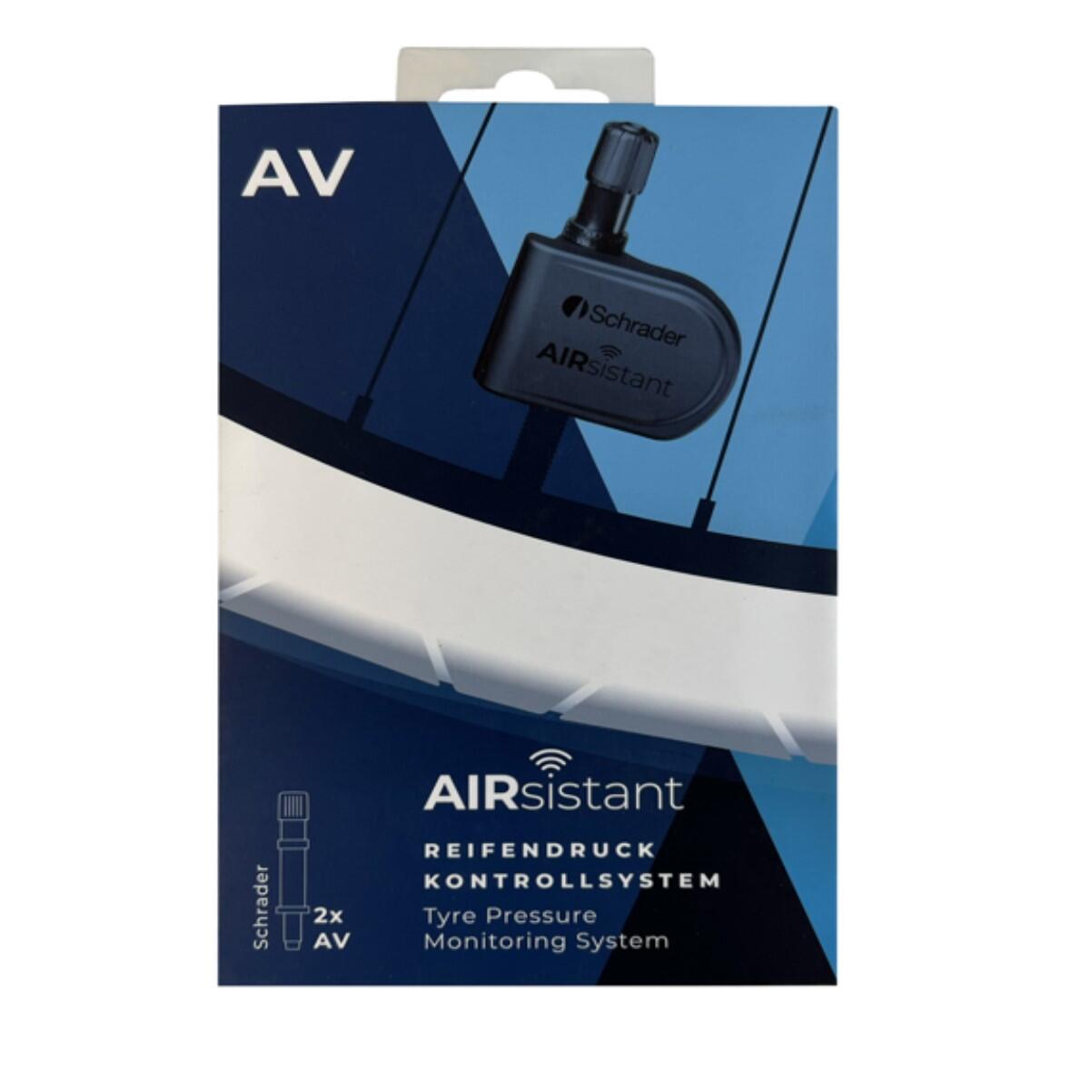 AIRSISTANT AIRsistant - 2 Sensoren - Schraderventil (AV) | Digitales Reifenmanometer