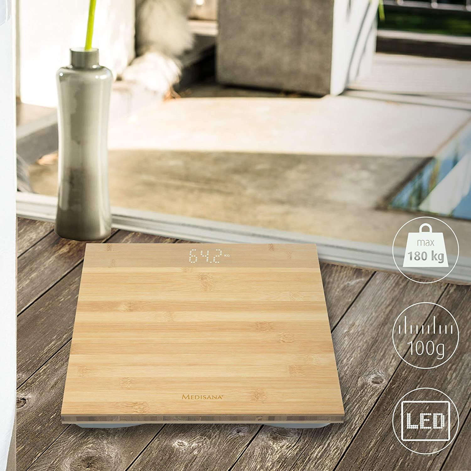 Báscula digital MEDISANA BS 440 - Hasta 180KG - App Color Bambú 4/7