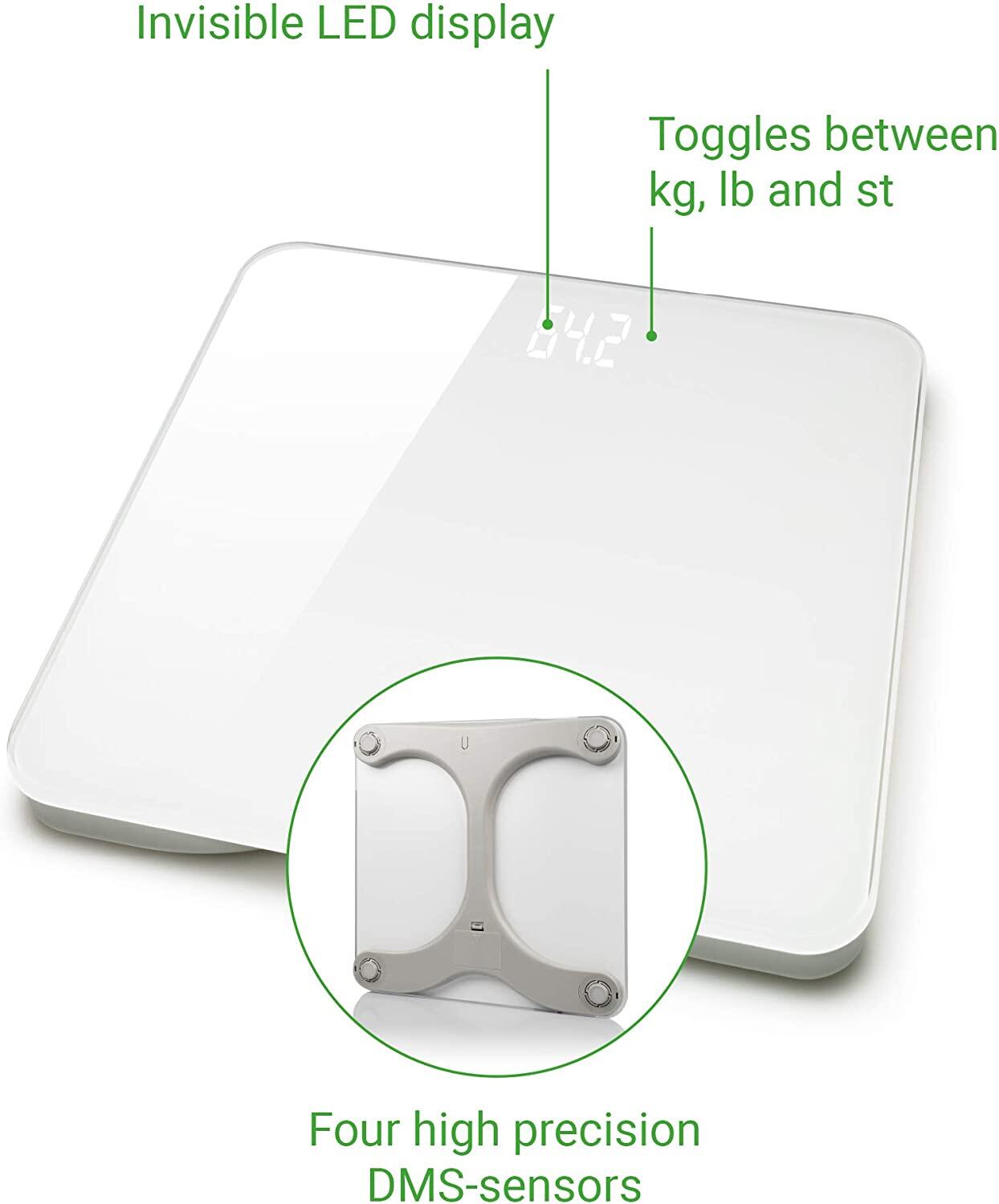 Báscula de baño digital MEDISANA PS 435|Hasta 180 kg -Pantalla LED invisible 5/7