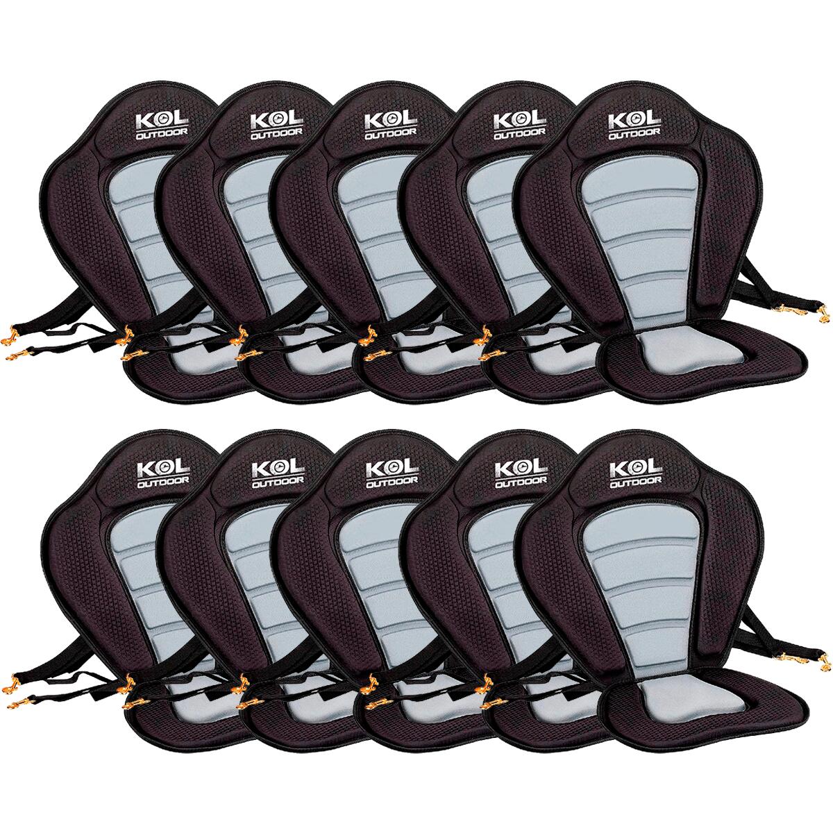 Pack 10 Asientos Kayak goma EVA, Negro/Gris 1/4
