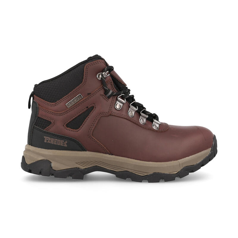 Bota Montaña con cordones piel waterproof hombre kosciu Marron