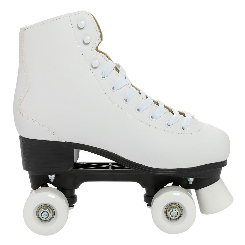 Patins à Roulettes Chicago Femme – Blanc/roues Roses – Taille US 9 – Neuf Sans Boîte