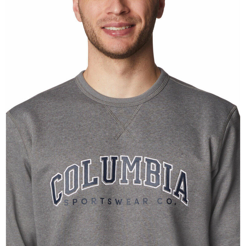 M Columbia Logo Fleece Crew férfi pulóver - szürke