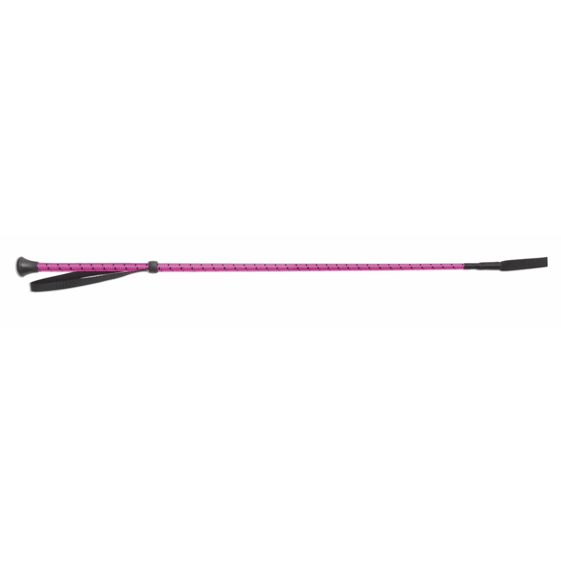 SHIRES Thread Stem Horse Riding Whip (Raspberry)