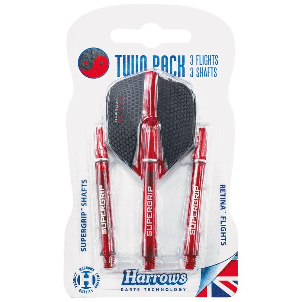 HARROWS Twin Pack Dart Flights (Red)