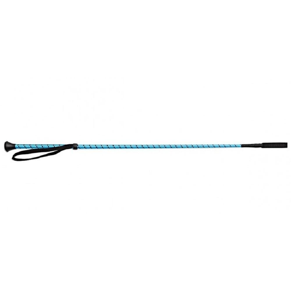 SHIRES Thread Stem Horse Riding Whip (Bright Blue)