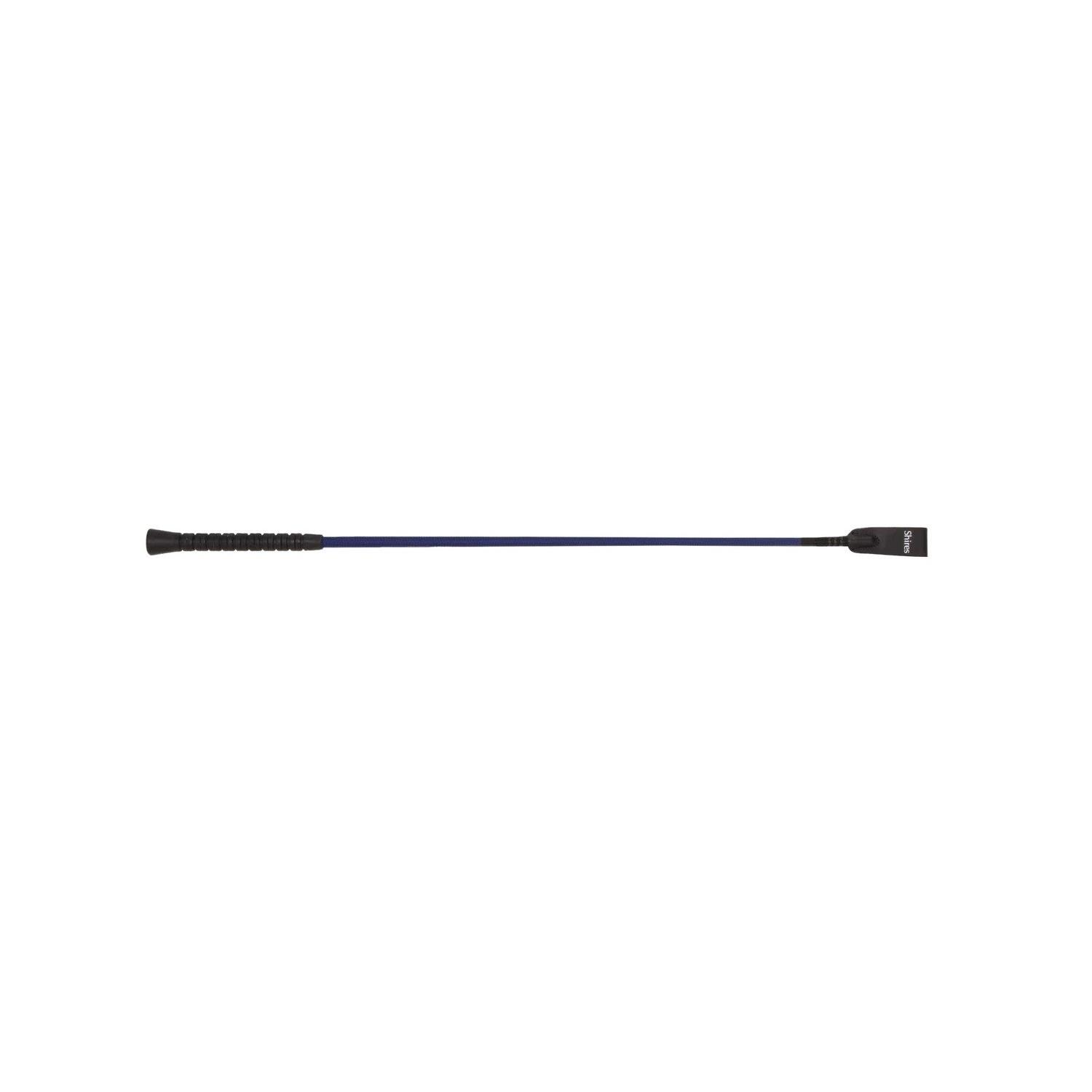 SHIRES Plain Leather Horse Dressage Whip (Navy)