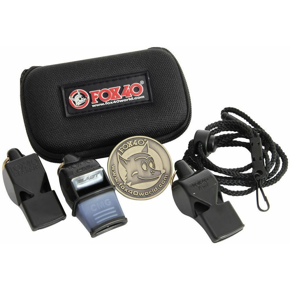 FOX40 Sports Whistle Set (Black)