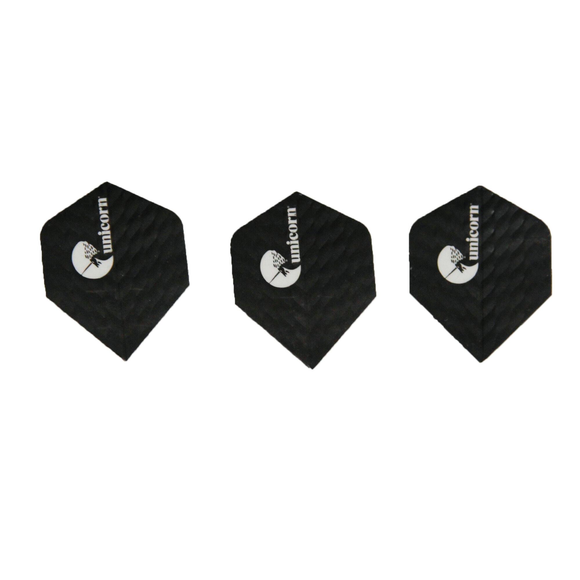 Q.100 Plus Dart Flights (Pack of 3) (Black) 2/2