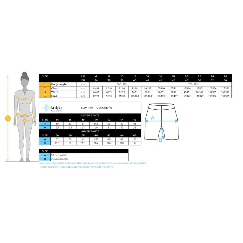 Damskie spodenki do biegania Kilpi BERGEN-W