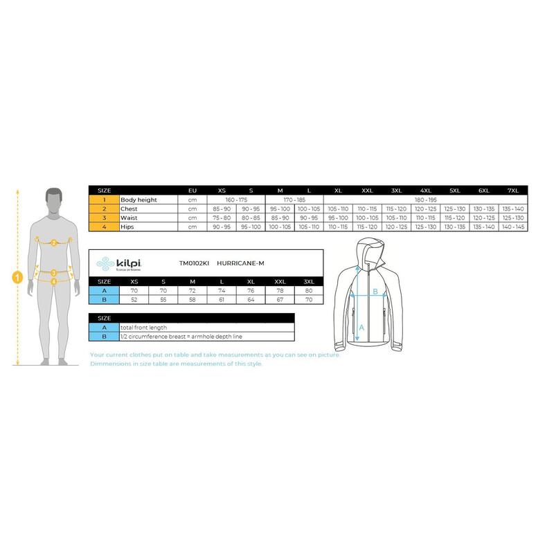 Chubasquero de montaña y trekking HURRICANE-M hombre KILPI