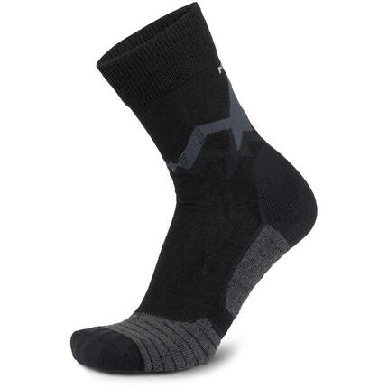 Merino-Socken MT3.5 Trekking Light Lady schwarz-grau