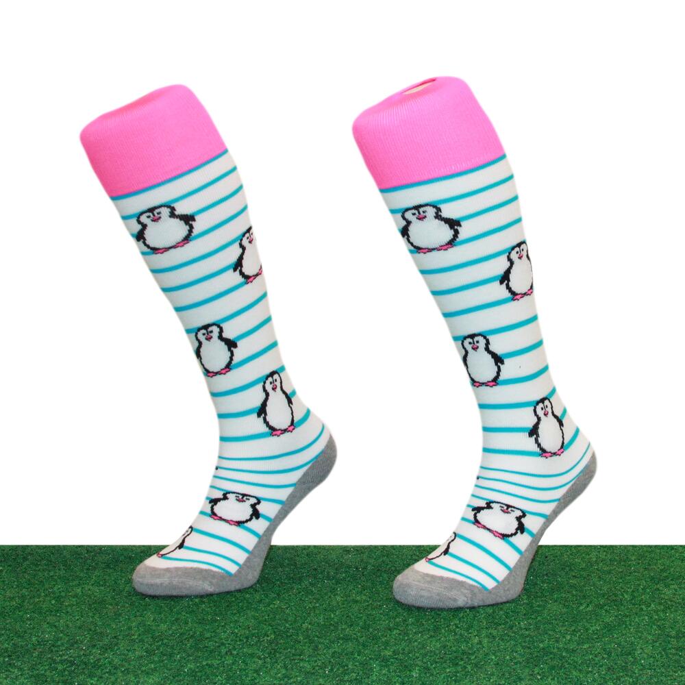 HINGLY Hingly Lange sportsokken Pinguin Streep Wit