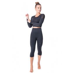 Legging en t-shirt voor yoga dames ZWART