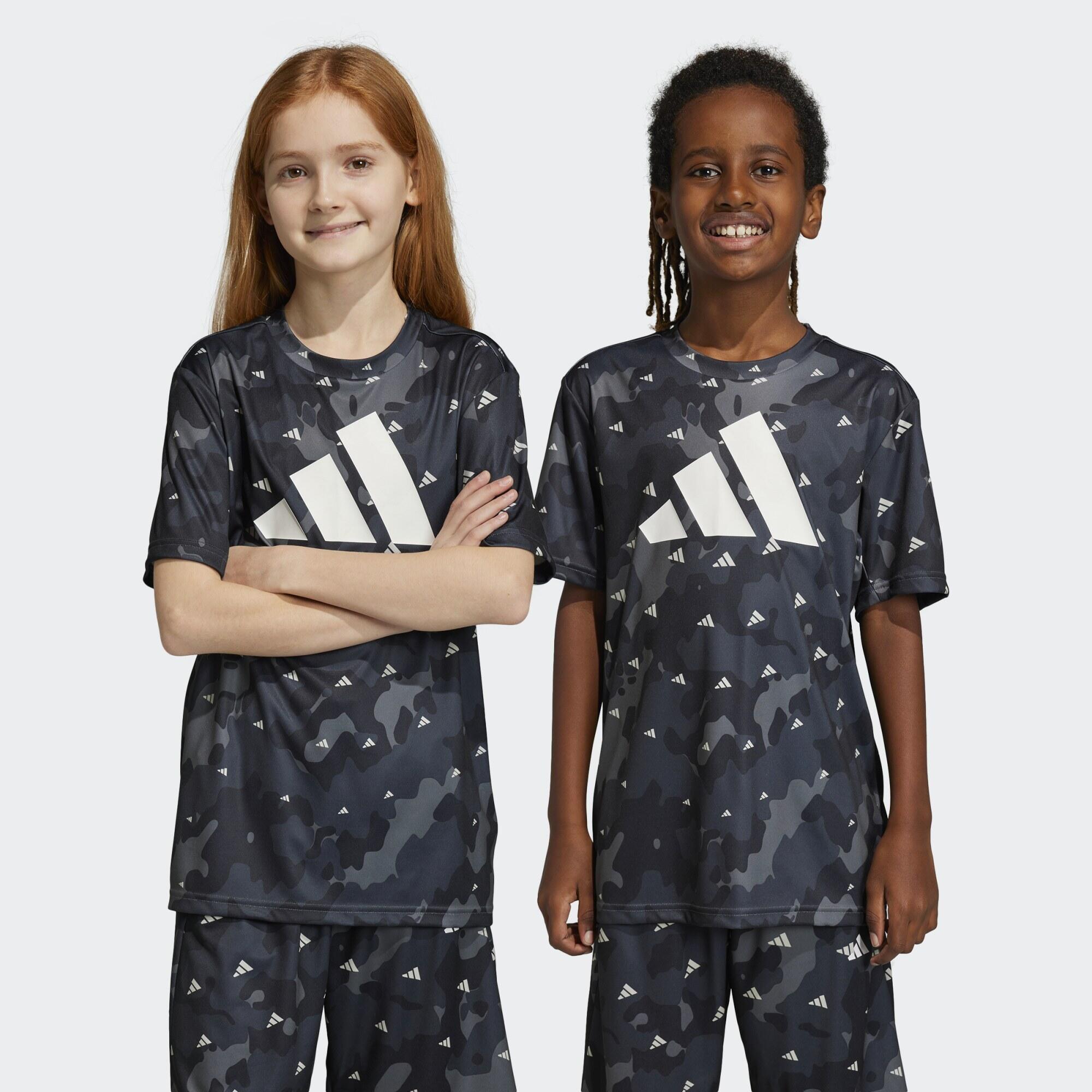Train Essentials Seasonal AEROREADY Allover Print Regular-Fit Tee