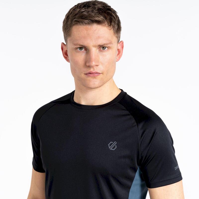 Camiseta Peerless II Logotipo de Reciclado para Hombre Negro, Gris Orión