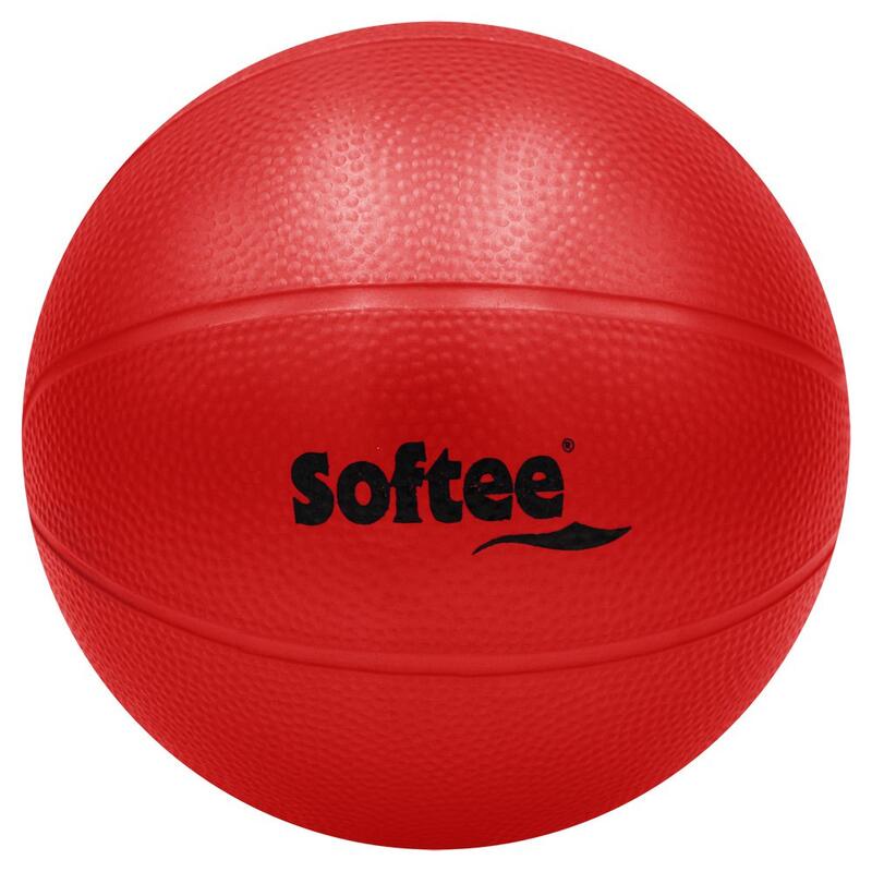 Balón medicinal  Rugoso Lleno de Agua Musculación Fitness 1,5 Kg Softee Rojo