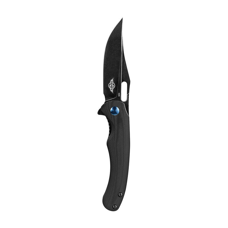 Navaja De Bolsillo EDC, Olight Oknife Splint, Negro, Acero N690, Mango G10