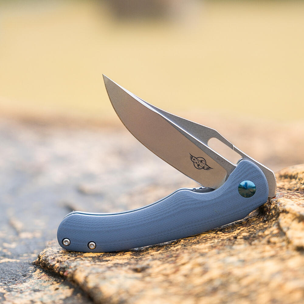 Navaja De Bolsillo EDC, Olight Oknife Splint, Azul, Acero N690, Mango G10 7/7