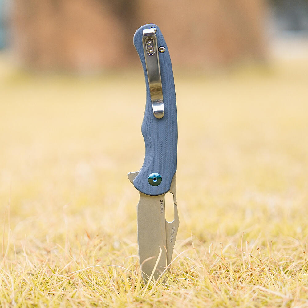 Navaja De Bolsillo EDC, Olight Oknife Splint, Azul, Acero N690, Mango G10 5/7