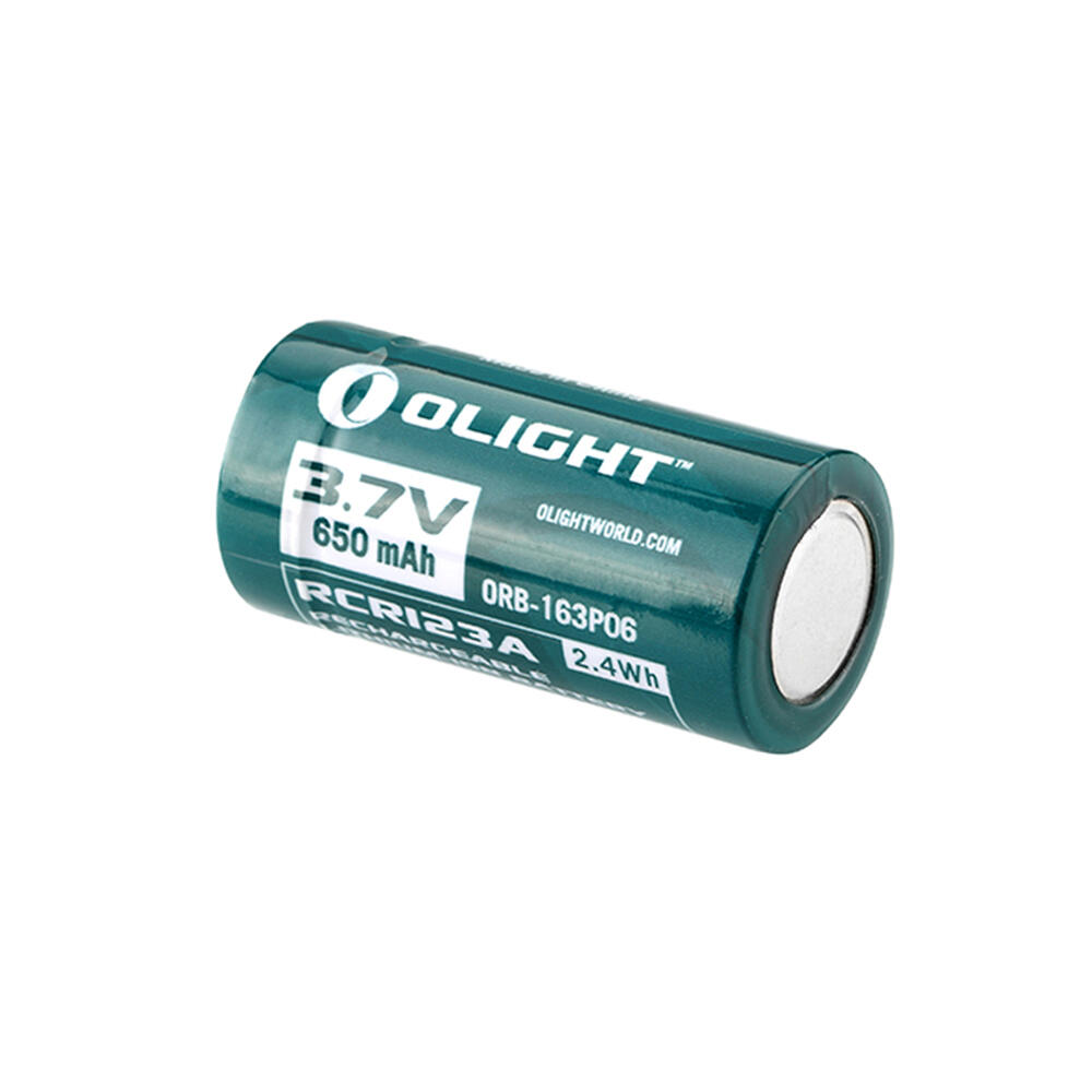 Pack De 2 Pilas Recargables, Olight RCR123A, 3.7V, 650 mAh 3/4
