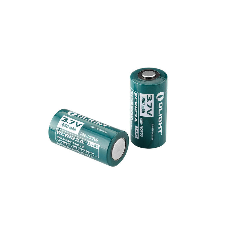 Pacote com 2 baterias recarregáveis, Olight RCR123A, 3,7 V, 650 mAh