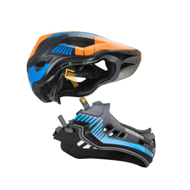 Casque intégral vtt enfant protège-menton amovible-M(53-58cm)