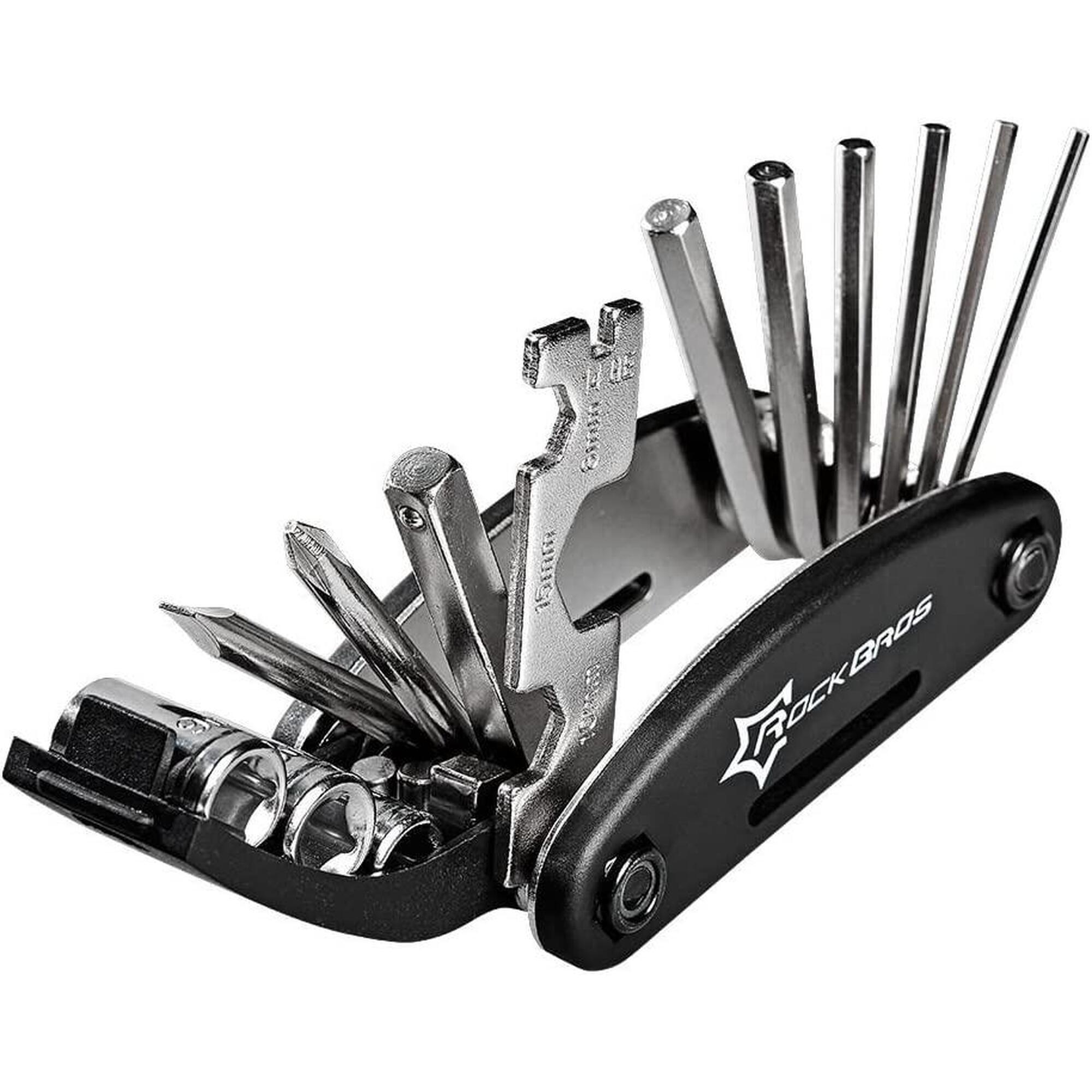 Outil Multifonctions Velo Multitool 16 En 1 Noir