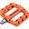 Pédales Vélo Plates pour VTT BMX en Nylon 9/16 Anti-Glissant Orange