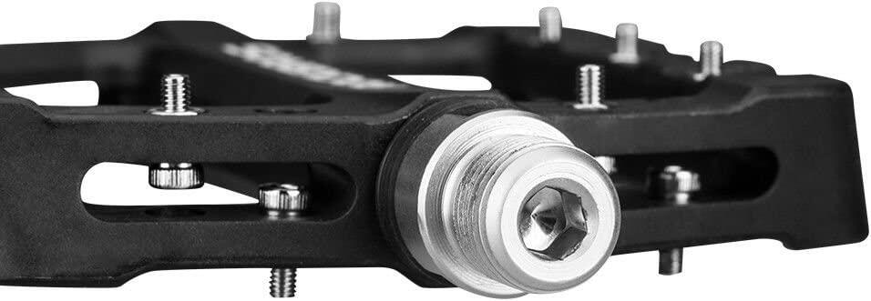 Pédales Vélo Plates pour VTT BMX en Nylon 9/16 Anti-Glissant Orange 7/8