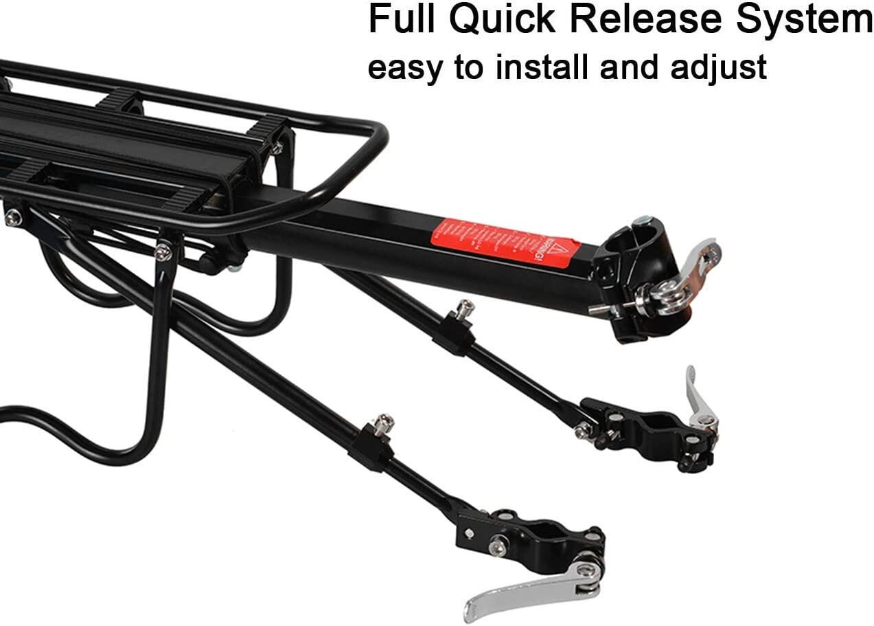 Bagagedragers Fiets Bagagedrager Quick Release met Reflector 24-29 inch 3/7